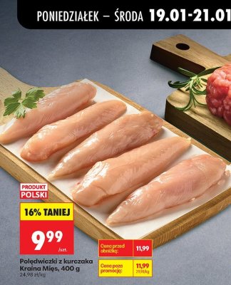 Polędwiczki z kurczaka Kraina Mięs, 400 g promocja w Biedronka