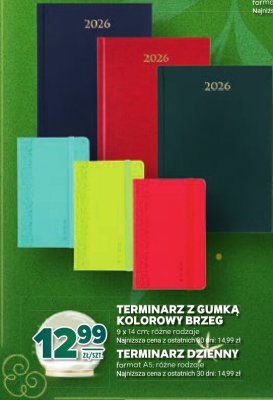 Terminarz dzienny format A5 promocja w Stokrotka