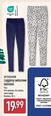 Legginsy welurowe damskie  promocja w Aldi