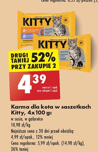 Karma dla kota łosoś i pstrąg + kurczak i wątróbka Kitty promocja