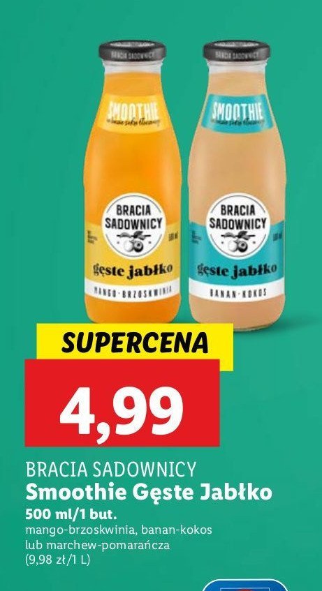 Napój smoothie marchewka-pomarańcza Bracia sadownicy promocja