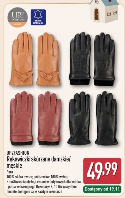 Rękawiczki skórzane damskie/męskie  promocja w Aldi