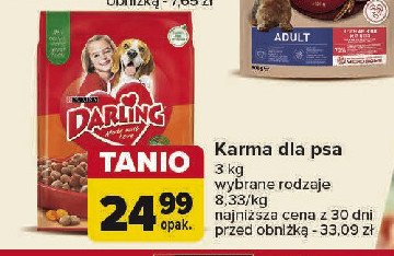 Karma dla psa z wołowiną Purina darling promocja