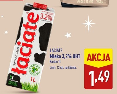 Mleko 3,2% UHT promocja w Aldi