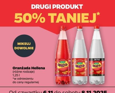 Oranżada Hellena, różne rodzaje DRUGA -50% promocja w Netto