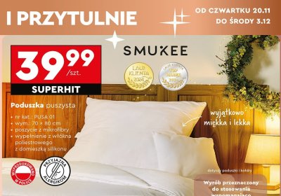 Poduszka puszysta SMUXEE promocja w Biedronka