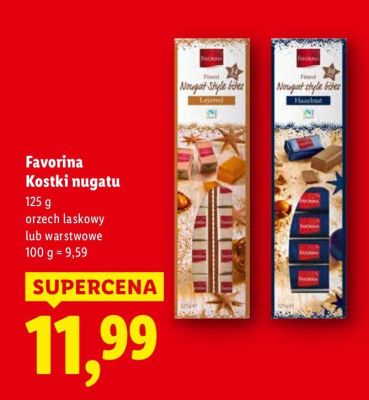 Kostki nugatu kokos orzech laskowy  promocja w Lidl
