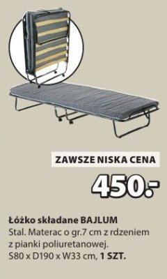 Łóżko składane BAJLUM promocja w Jysk