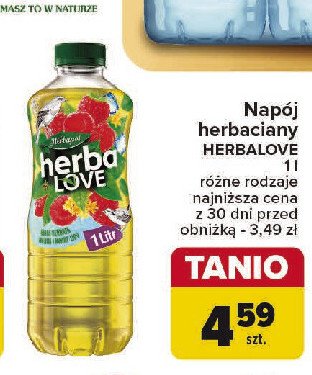 Napój zielona herbata-malina-kwiat lipy HERBAPOL HERBALOVE promocja