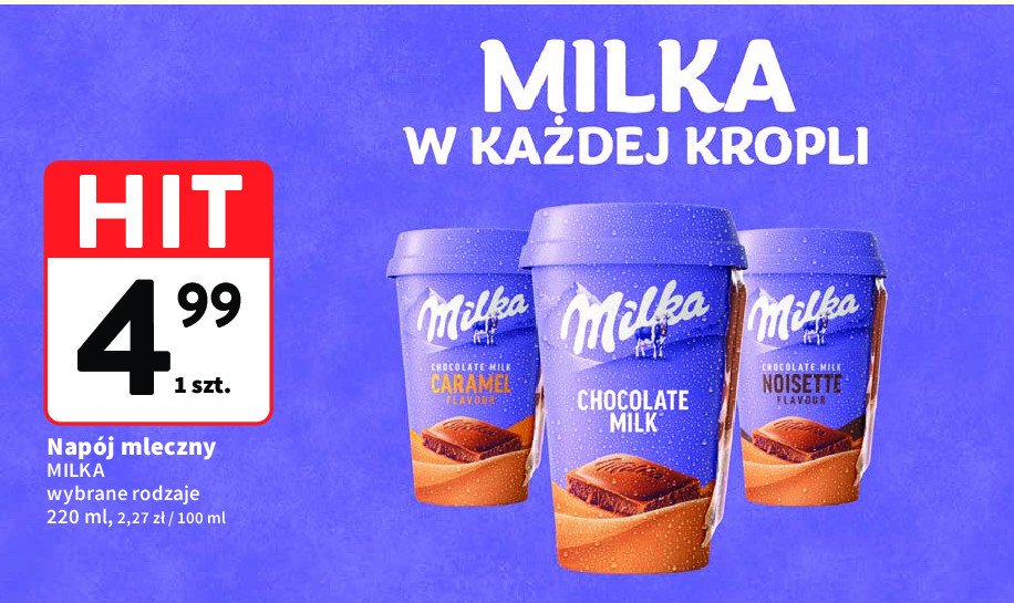 Napój chocolate noisette Milka promocja