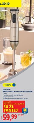 Blender ręczny z zestawem akcesoriów 600W Silvercrest promocja w Lidl