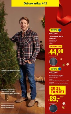 Jeansy męskie slim fit z bawełną Esmara promocja w Lidl