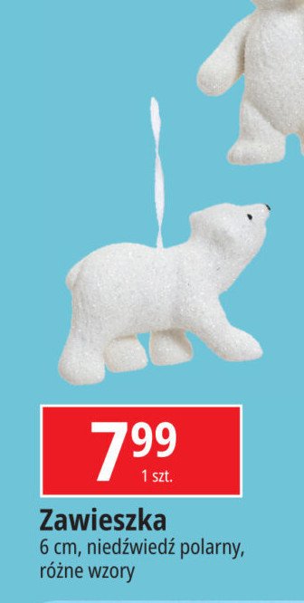 Zawieszka miś polarny 6 cm promocja