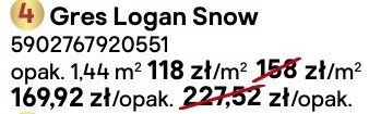 Gres Logan Snow promocja w Castorama