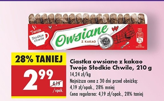 Ciastka owsiane z kakao Twoje słodkie chwile promocja