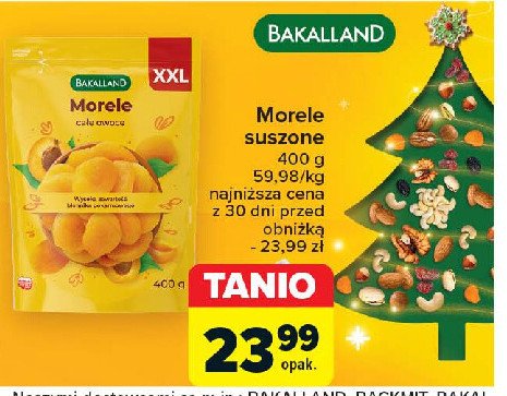 Morele suszone Bakalland promocja w Carrefour