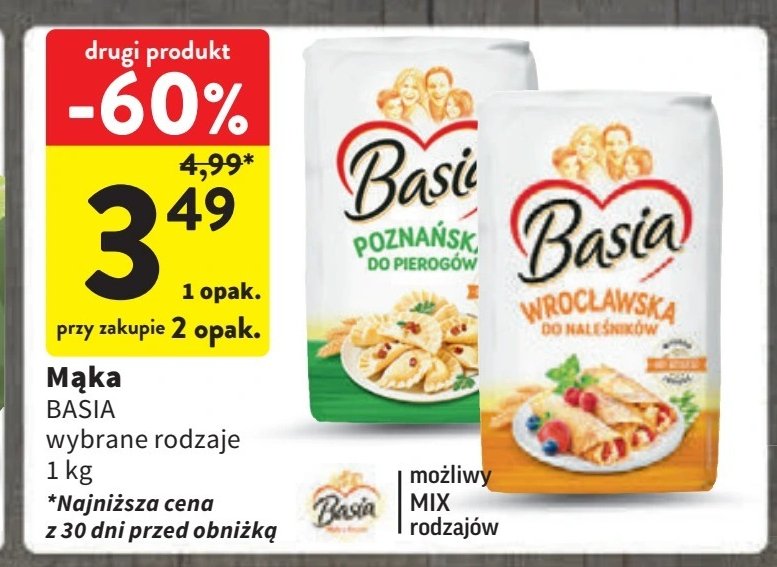 Mąka poznańska Basia promocja w Intermarche