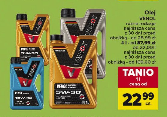 Olej 15w-40 VENOL promocja