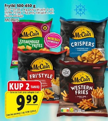 Frytki McCain 500-650g różne rodzaje promocja w Prim Market