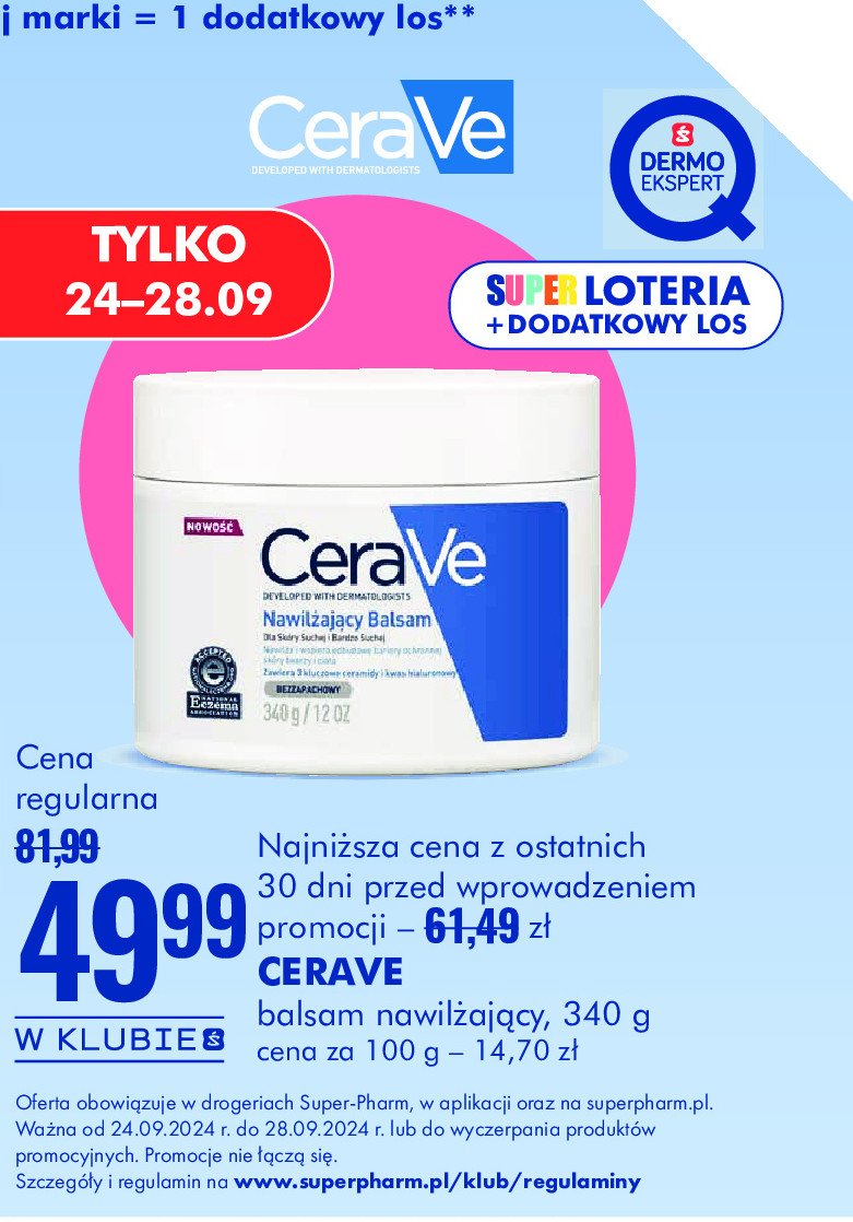 Balsam nawilżający Cerave promocja