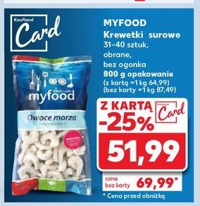 Krewetki 31/40 Myfood promocja w Kaufland