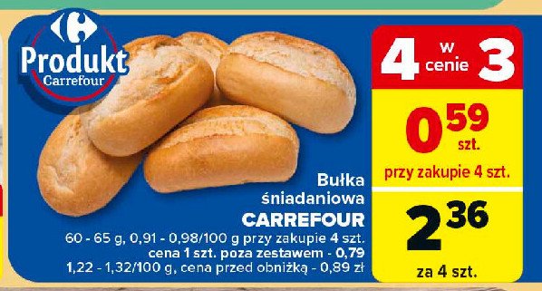 Bułka śniadaniowa Carrefour promocja