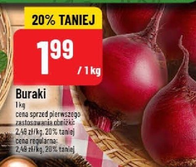 Buraki 1 kg promocja w POLOmarket