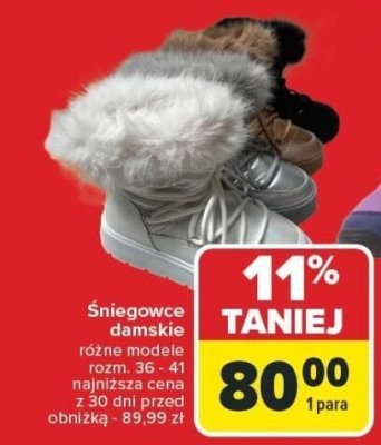 Śniegowce damskie rozm. 36-46 promocja w Carrefour