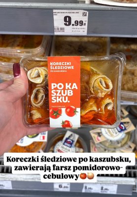 Koreczki śledziowe po kaszubsku z farszem pomidorowo-cebulowym promocja w Intermarche