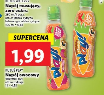 Napój marchew-pomarańcza Kubuś play! promocja