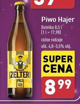 Piwo BROWAR HAJER ZELTER PILS promocja w Aldi