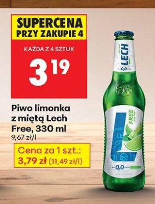 Piwo limonka z miętą Lech Free promocja w Biedronka