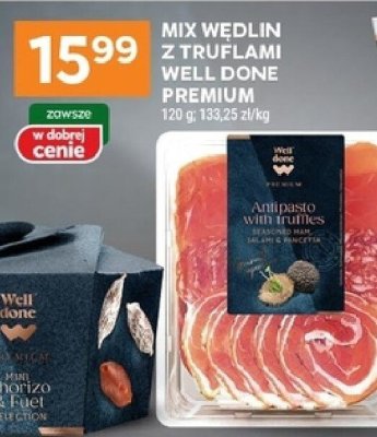 Mix wędlin z truflami Well Done Premium promocja w Stokrotka
