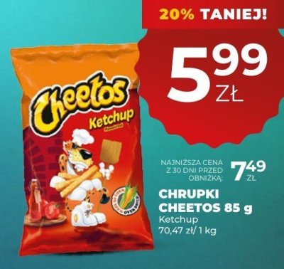 Chrupki Cheetos Ketchup 85 g promocja w Duży Ben
