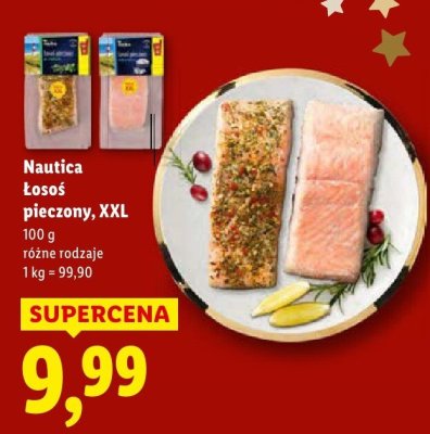 Łosoś Nautica Łosoś pieczony, XXL różne rodzaje promocja w Lidl