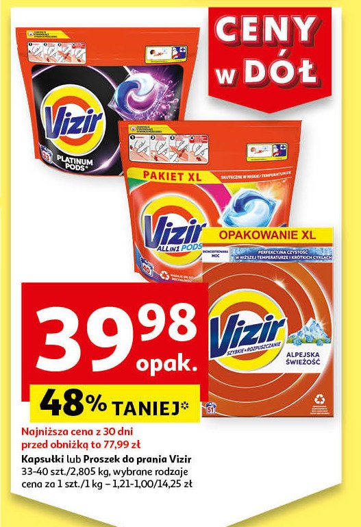 Kapsu艂ki do prania czarnych i ciemnych tkanin lenor Vizir platinum pods promocja