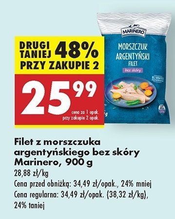 Morszczuk argentyński filet bez skóry Marinero promocja w Biedronka