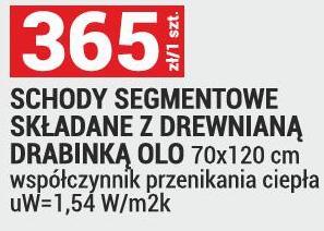 Schody segmentowe składane z drewnianą drabiną OLO promocja w Merkury Market