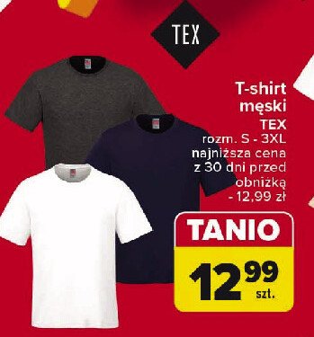 T-shirt męski gładki s-3xl Tex promocja