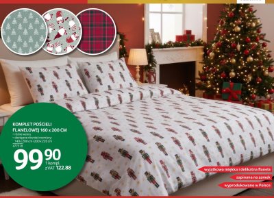 Komplet pościeli flanelowej 160 x 200 cm promocja w Selgros