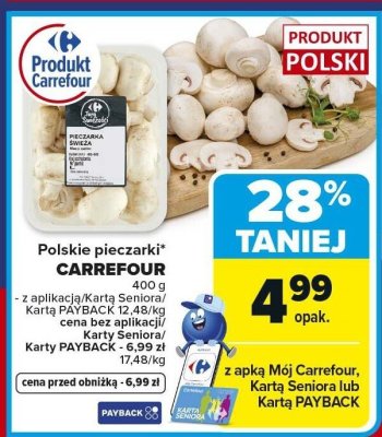 Pieczarki polskie CARREFOUR promocja w Carrefour
