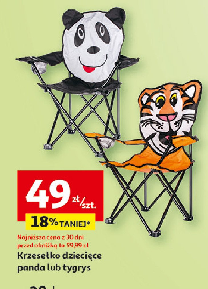 Krzesło dziecięce panda promocja w Auchan