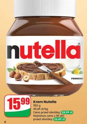 Krem 350 g Nutella promocja w Dino
