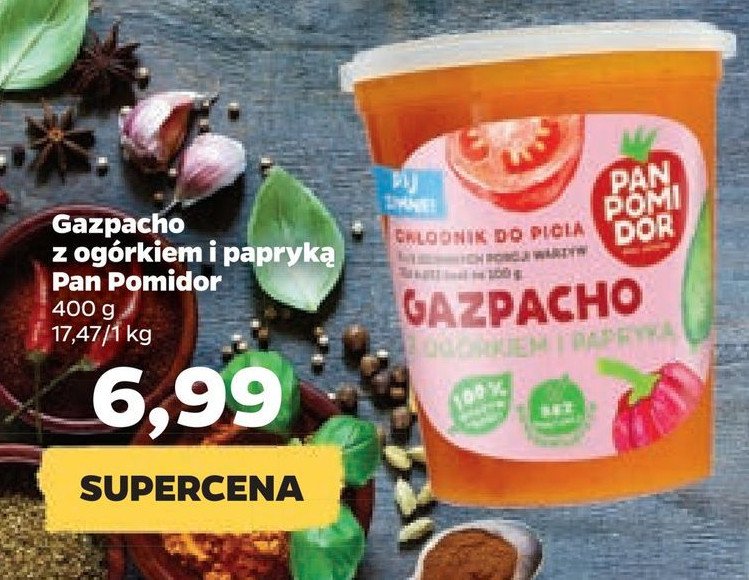 Gazpacho z ogórkiem i papryką Pan pomidor & co promocje