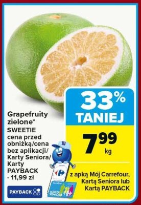 Grapefruity zielone  promocja w Carrefour