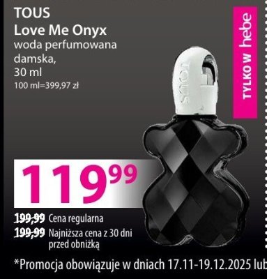 Perfumy TOUS Love in Onyx woda perfumowana damska promocja w Hebe