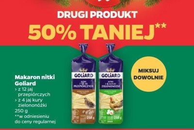 Makaron nitki Goliard promocja w Netto