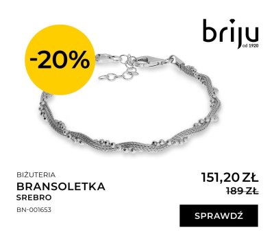 Bransoletka srebro BN-001653 promocja w Briju