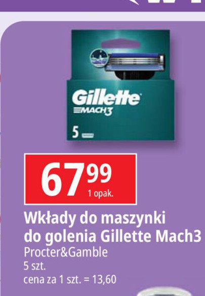 Wkłady do maszynki Gillette mach3 promocja