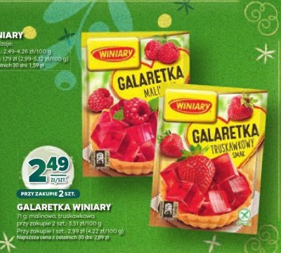Galaretka Winiary malinowa, truskawkowa promocja w Stokrotka